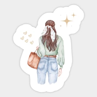 woman Sticker